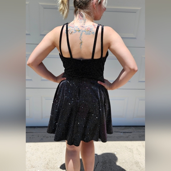 B Smart Black Sparkle Sleeveless Dress Size 15 - Picture 2 of 7